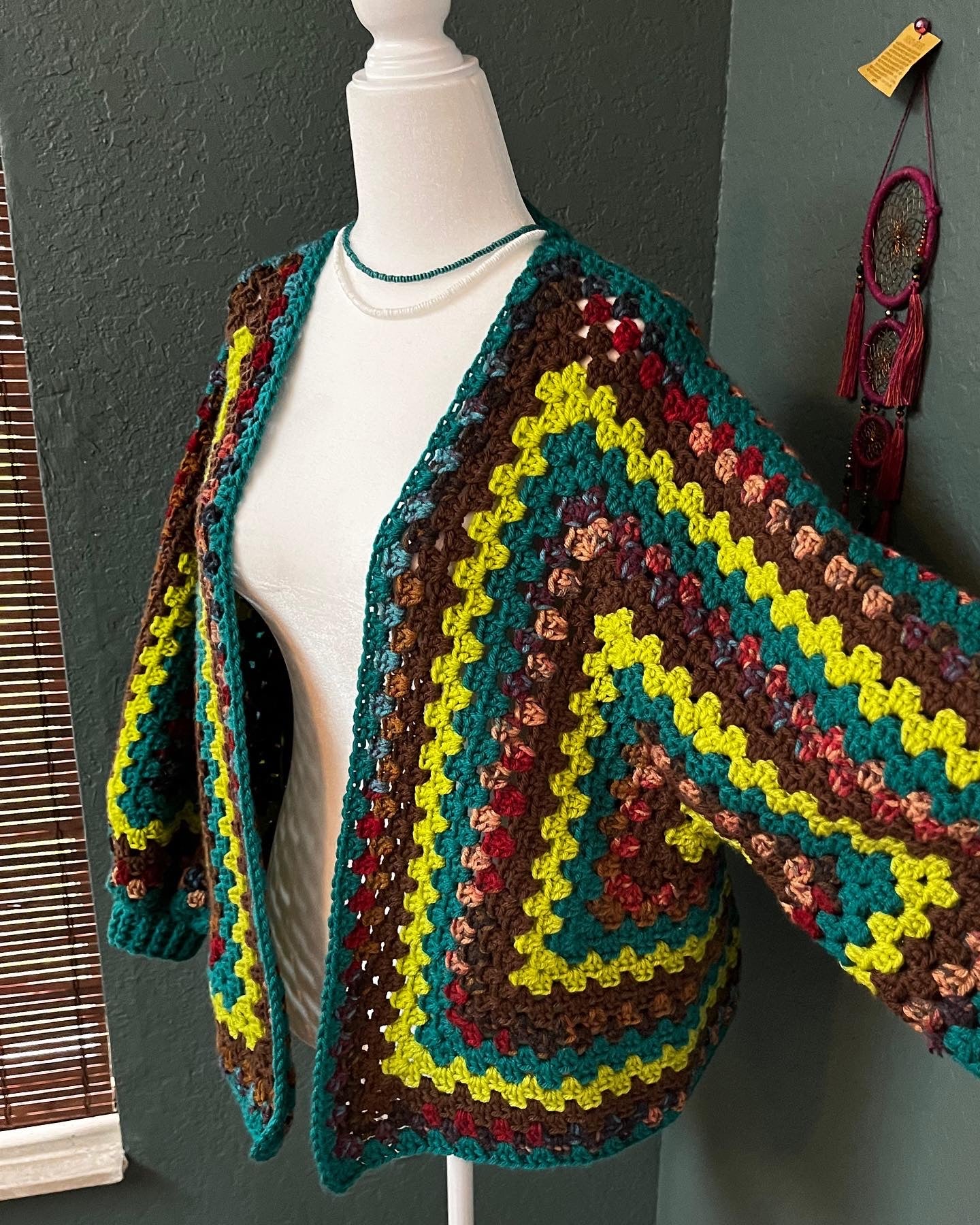 Chunky Cardigan - Rainbow Forest