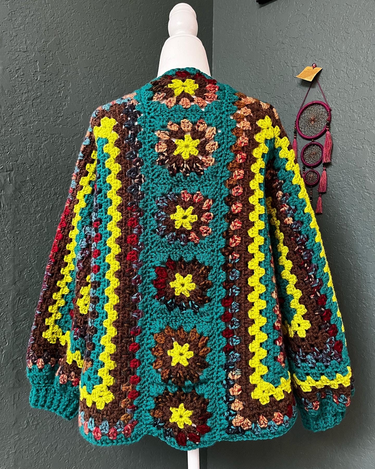 Chunky Cardigan - Rainbow Forest