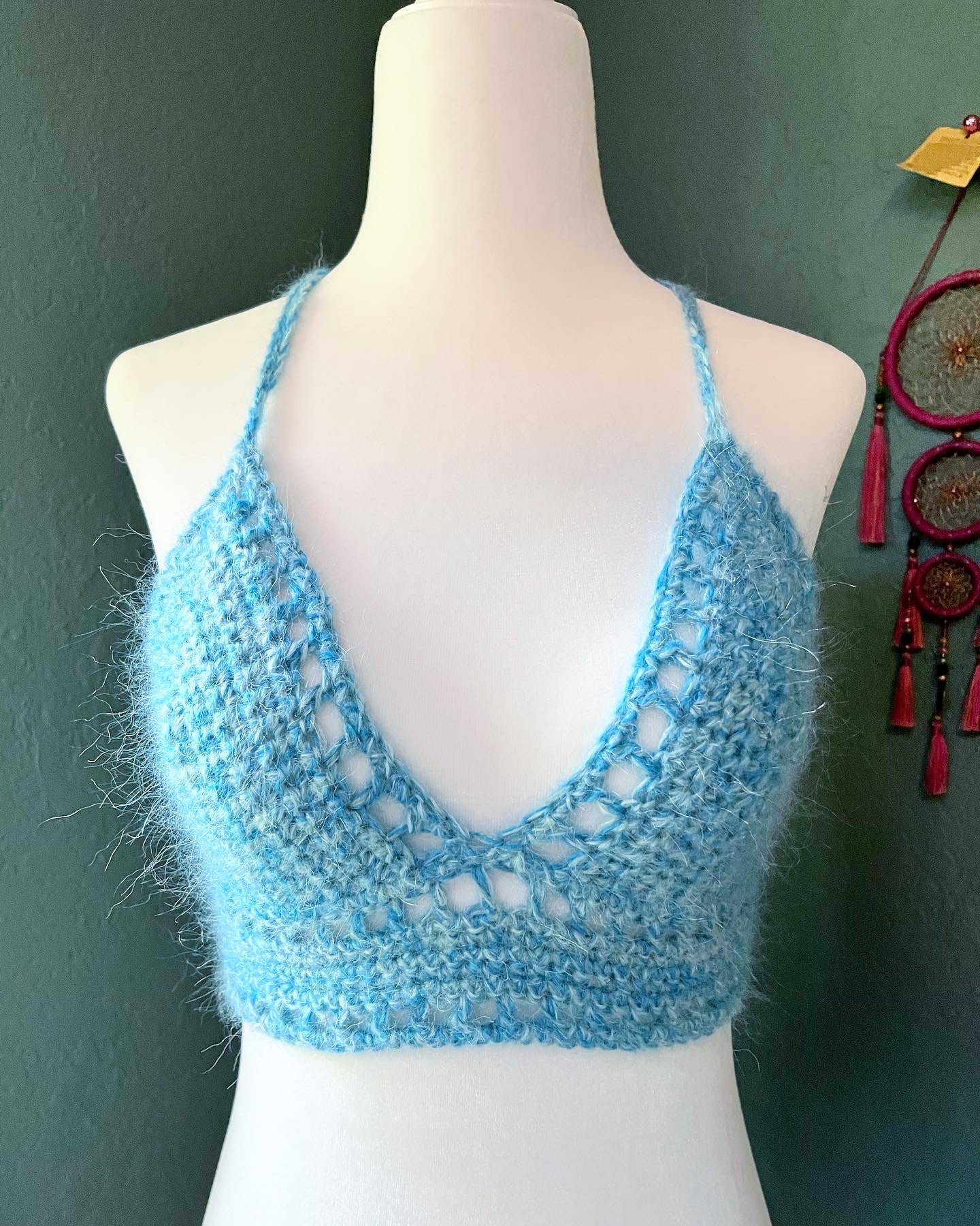 Caged Bralette - Mohair Blue