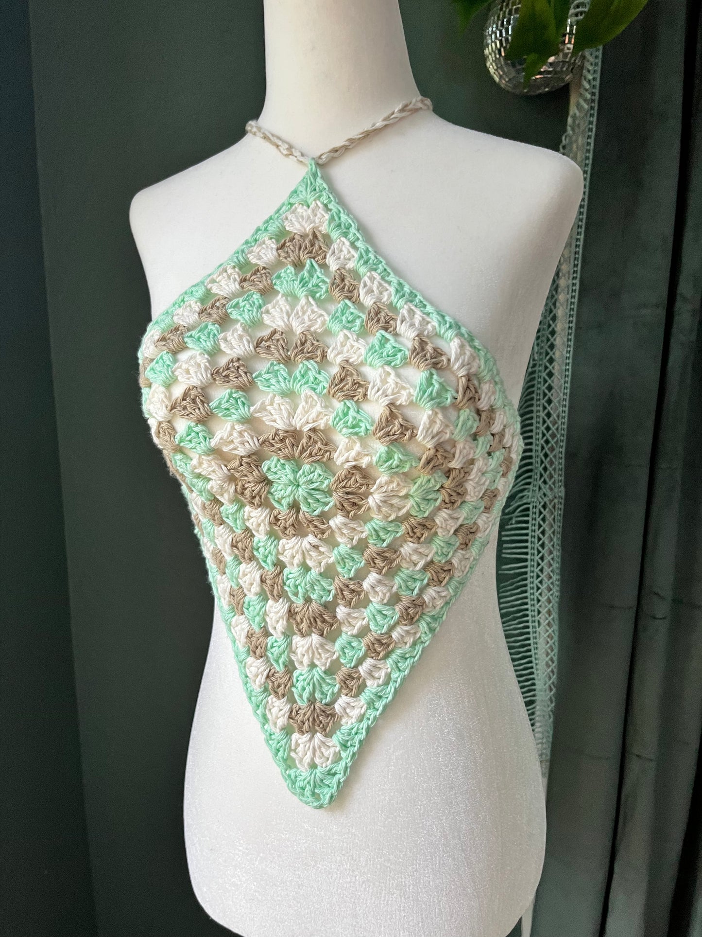 Summer Halter Top - Mint Chocolate Chip