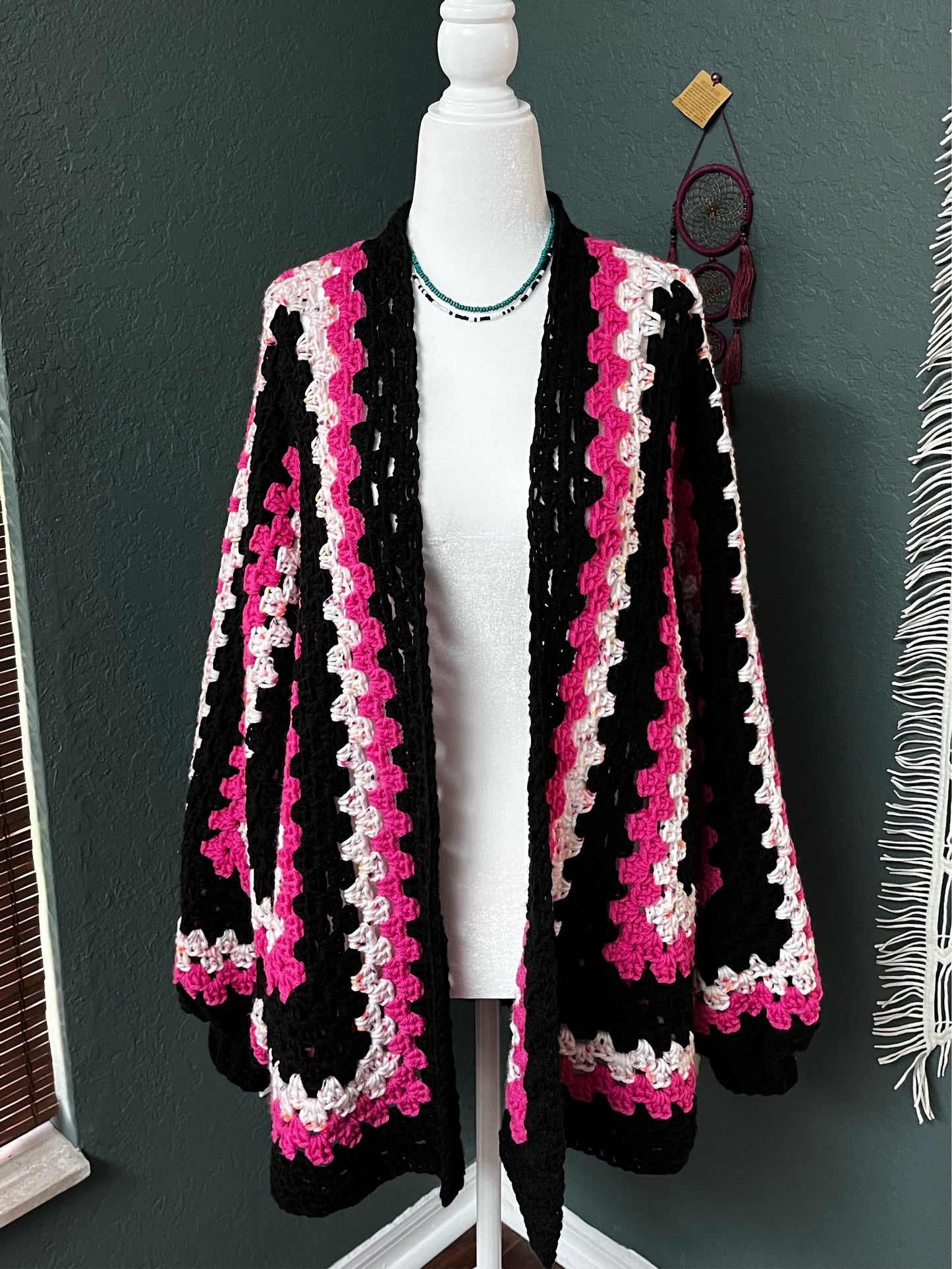 Oversized Cardigan - Dark Barbie