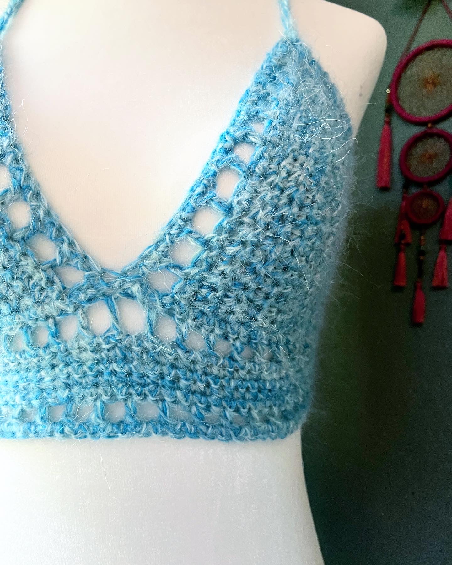 Caged Bralette - Mohair Blue